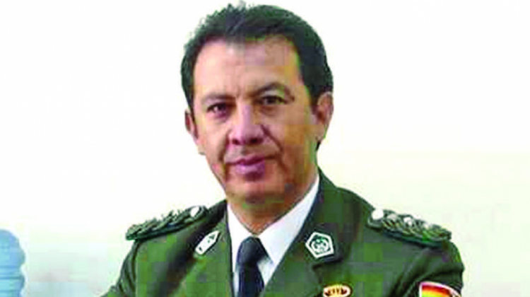 El excomandante departamental de la Policía de Oruro, Rommel Raña. Foto: Página Siete