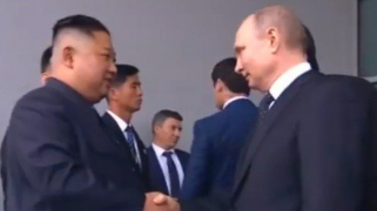 Los presidentes de Rusia, Vladimir Putin, y de Corea del Norte, Kim Jong-Un.