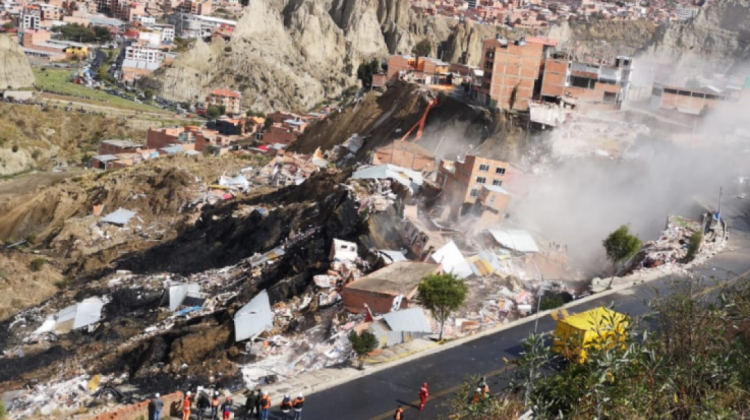 Deslizamiento Kantutani. Foto: ANF