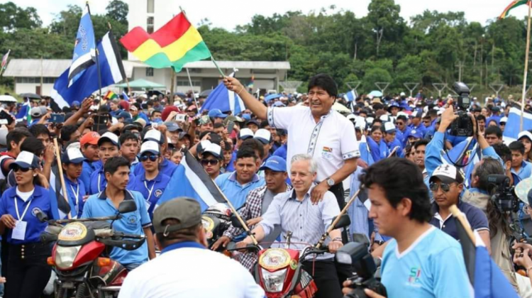 Evo Morales y Álvaro García Linera. Foto: Ministerio de la Presidencia.