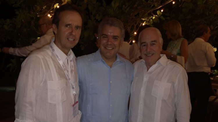 Jorge Quiroga, Iván Duque y Andrés Pastrana. Foto: Twitter Quiroga