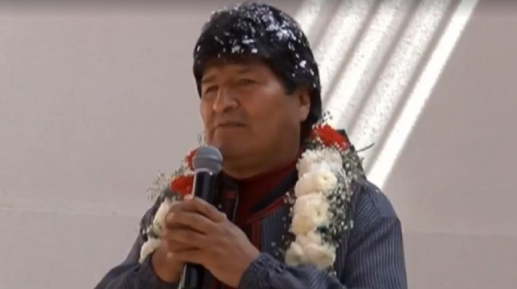 Presidente Evo Morales. Foto: Captura de pantalla