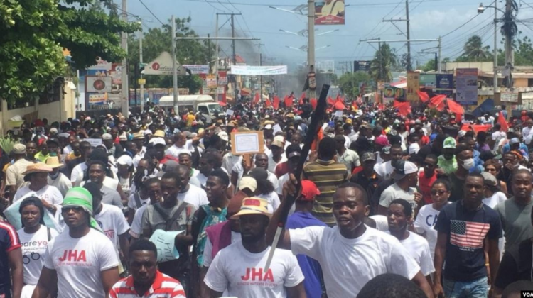 Protestas en Haití. Foto: VOA