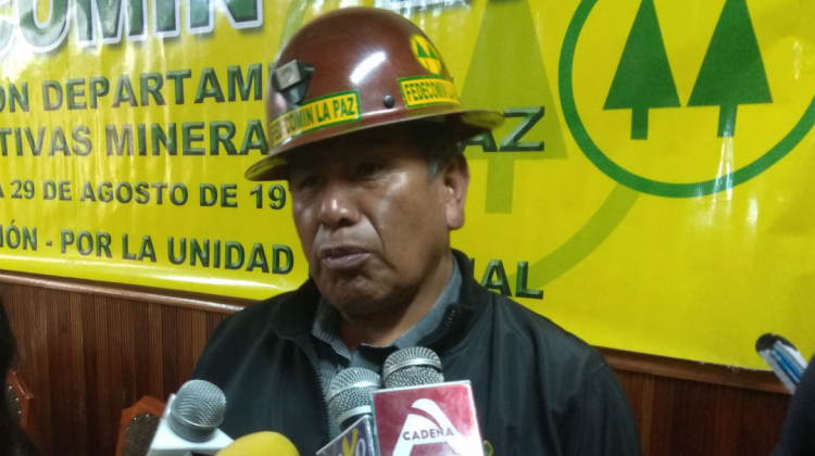 Simón Condori, presidente de la Fedecomin La Paz. Foto: ANF