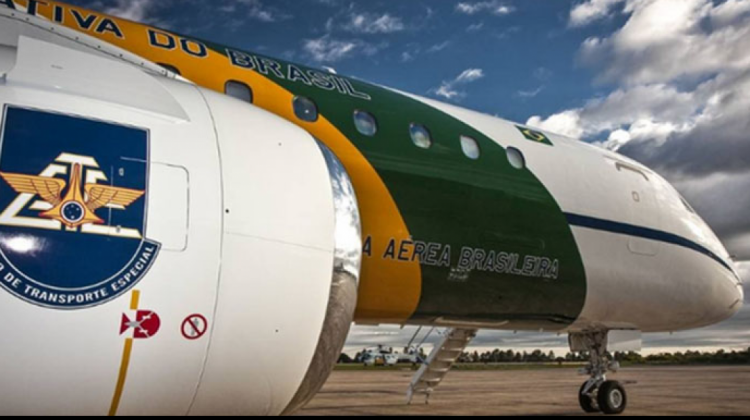 Un avión del Grupo Especial de Transporte de la Fuerza Aérea Brasileña (FAB).  Foto: Internet .