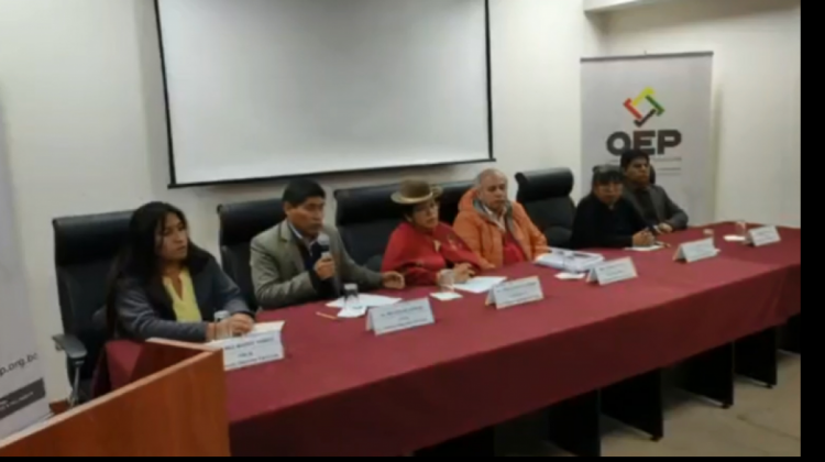 Vocales del TSE en conferencia de prensa. Foto: captura de video