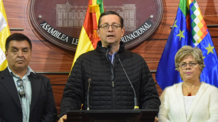 El candidato presidencial, Oscar Ortiz. Foto: Bolivia Dice No.