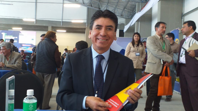 Nelson Quenta, encargado de la Cámara Oficial Española de Comercio e Industria en Bolivia. Foto: ANF