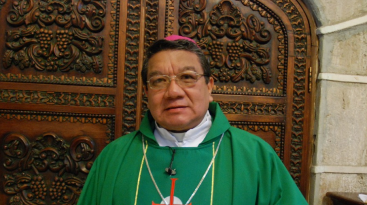 Monseñor Aurelio Pesoa, Obispo auxiliar de la Arquidiócesis de La Paz. Foto: Iglesia