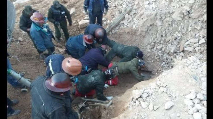 Rescate del minero. Foto: El Deber.