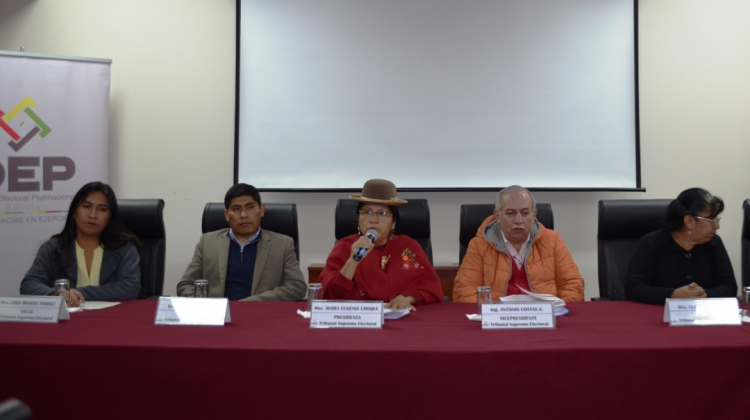 Los vocales del Tribunal Supremo Electoral. Foto: Fuente Directa.