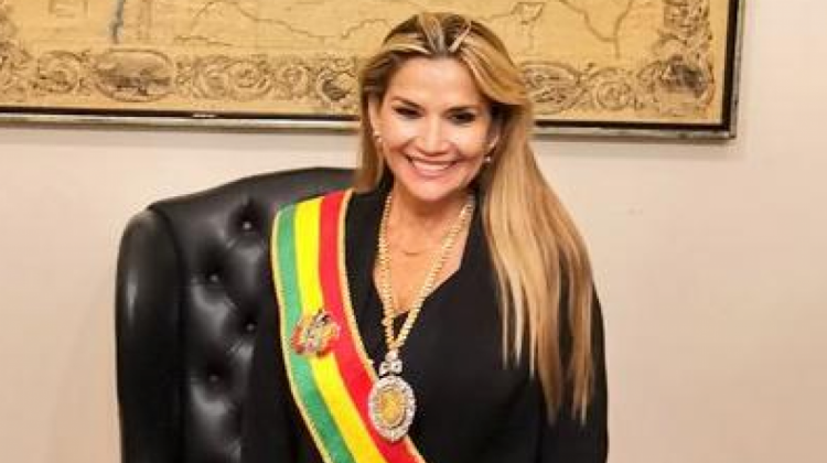 Presidenta del Estado, Jeanine Añez. Foto: Gentileza