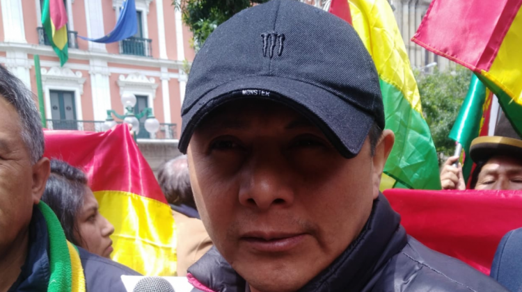 El líder cívico de Achacachi, Elsner Larrazábal. Foto: ANF