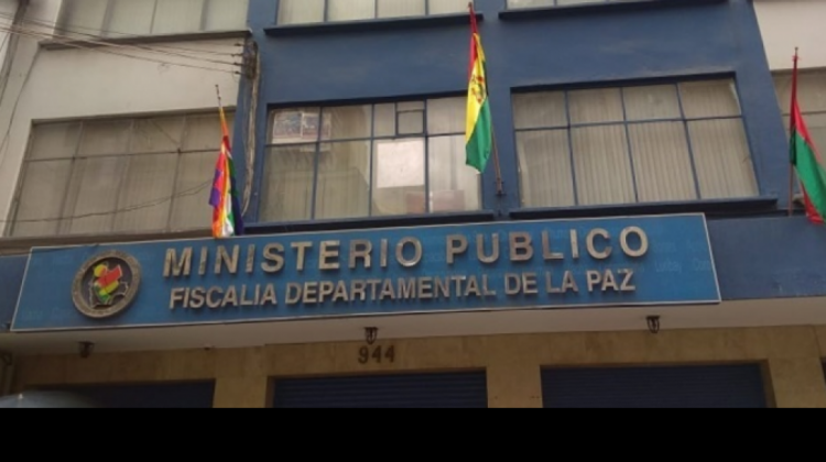 Frontis de la Fiscalía en La Paz. Foto archivo ANF