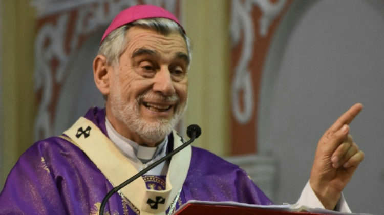 Foto. Monseñor Segio Gualberti, Arzobispo de Santa Cruz. Foto. Iglesia Santa Cruz