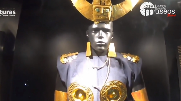 Tesoro de San Sebastian; uso de oro para identificar a altos dignatarios - Museo de Metales Preciosos Precolombinos Foto: captura