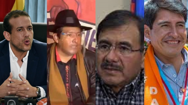 Gobernadores de Santa Cruz, La Paz, Cochabamba y Chuquisaca. Foto: Internet.