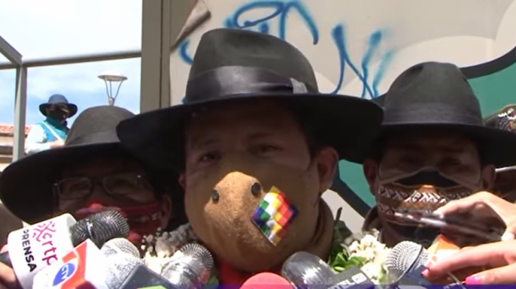 Gobernador de La Paz, Santos Quispe. Foto: captura de video
