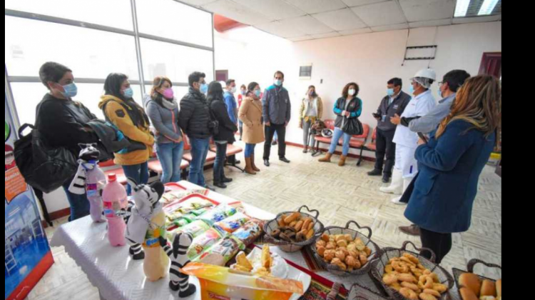 Parte de los productos del desayuno escolar que se distribuye. Foto: AMN