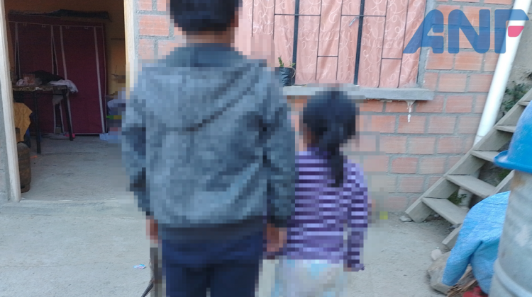 Dos pequeños que quedaron en la orfandad por feminicidio. Foto: ANF
