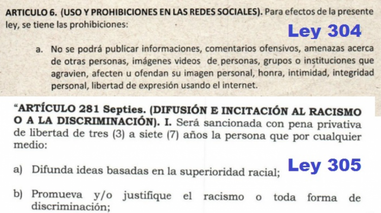 Extractos de los artículos de los proyectos de ley 304 y 305