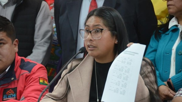 Eva Copa, alcaldesa de El Alto. Foto: Facebook alcaldía de El Alto.