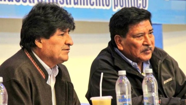 Evo Morales junto al vicepresidente del MAS, Gerardo García. Foto: Internet