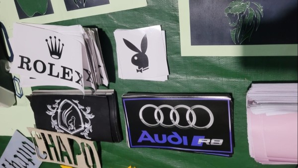 Marcas encontradas dentro de un laboratorio de cocaína en el Chapare