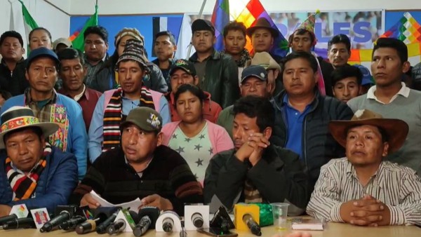 Csutcb afín a Evo Morales. Foto: Captura video