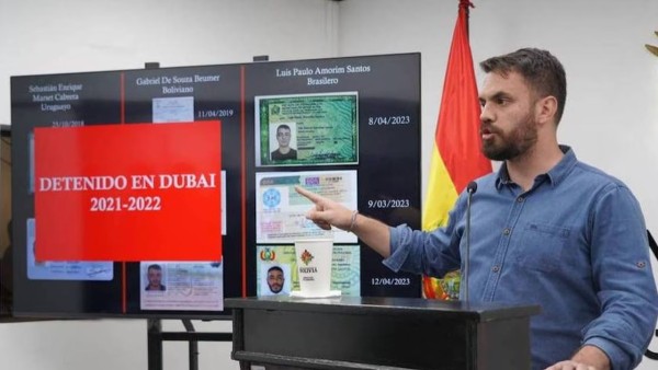 El ministro de Gobierno, Eduardo Del Castillo informa sobre el caso Marset. Foto: RRSS
