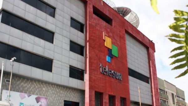 Frontis de la empresa televisiva Telesur en Caracas, Venezuela. Foto: Internet