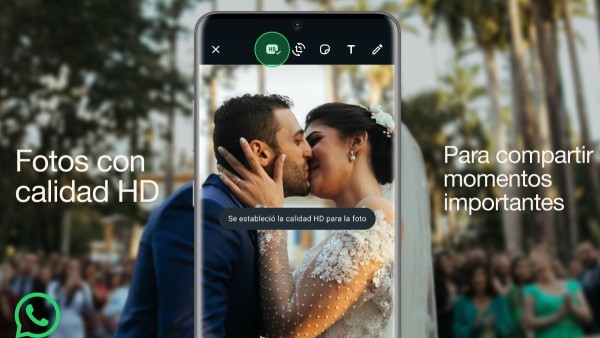 WhatsApp ya permite el envío de imágenes HD.