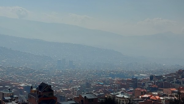 Contaminación del aire en La Paz. Foto: ANF