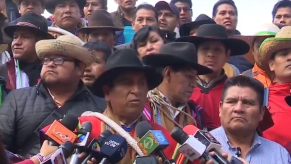 Dirigentes del Pacto de Unidad. Foto: Captura