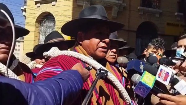 Ejecutivo de la Federación Departamental Única de Trabajadores Campesinos de La Paz Túpac Katari, Luciano Marca. Foto: Captura de pantalla