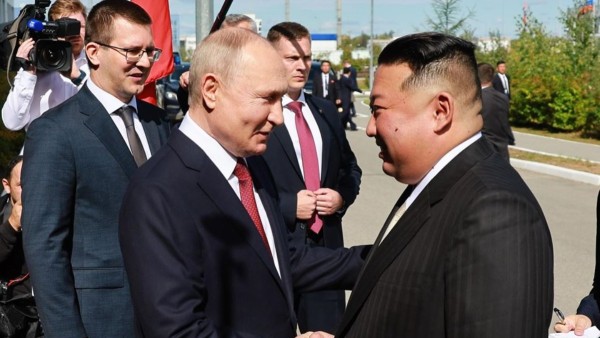 El presidente de Rusia, Vladimir Putin, y el líder norcoreano, Kim Jong Un.