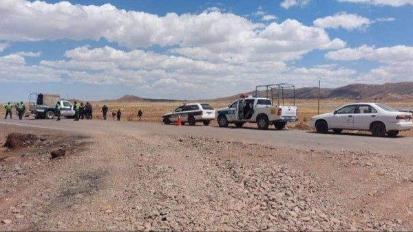 La Policía investiga la balacera en el municipio de Desaguadero. Foto: RRSS