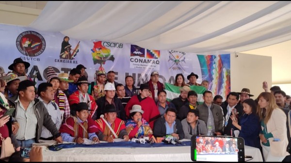 Pacto de Unidad afín a Luis Arce. Foto: ANF