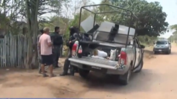 Presencia de la Policía en el lugar. Foto: Captura de pantalla DTV