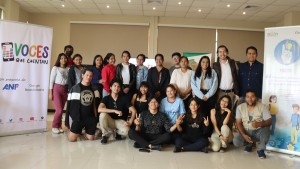 Jóvenes activistas que participaron de la capacitación del proyecto Voces Que Cuentan.   Foto: ANF