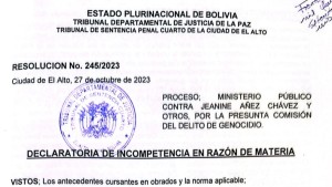Mesa pide resguardar la vida de los jueces que rechazaron juicio ordinario contra Añez
