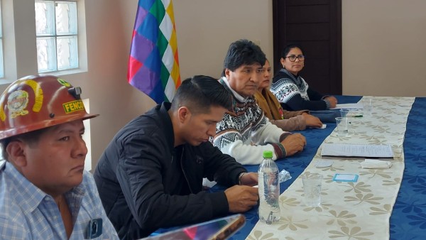 Conferencia de prensa para anunciar a los nuevos representantes del MAS en el Legislativo. Foto: ANF