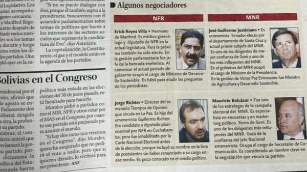 Recorte del periódico La Razón de 2022