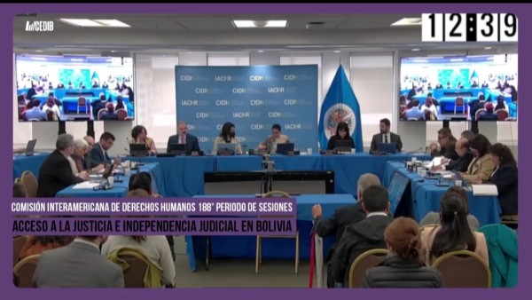Audiencia pública de la Comisión Interamericana de Derechos Humanos en Washington, EEUU. Foto: Captura
