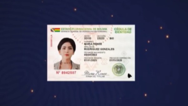 Diseño presentado en la puesta en vigencia de la nueva cédula de identidad