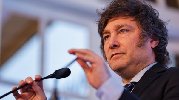 El candidato presidencial Javier Milei.
