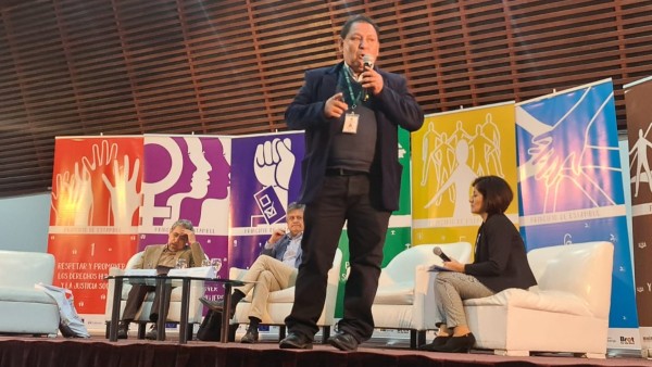 El director del INRA en el Foro Político Multiactor. Foto: Sumando Voces