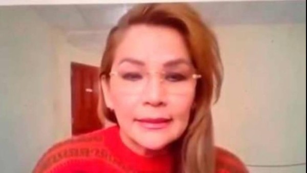 Expresidenta Jeanine Añez. Foto: Captura