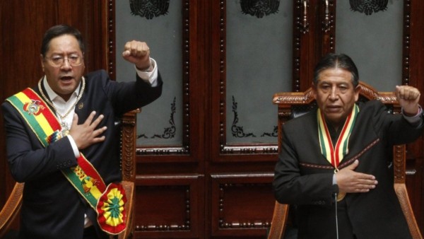 Luis Arce y David Choquehuanca, jefes de Estado.