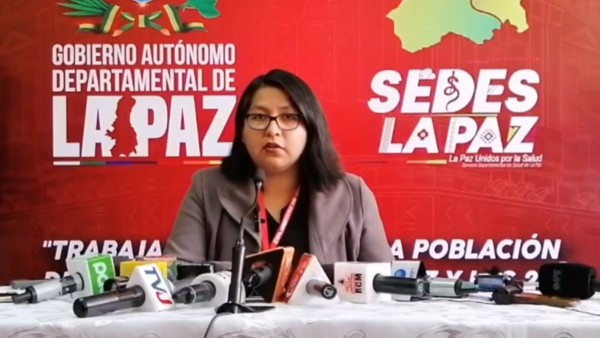 Jefa de la Unidad de Epidemiología e Investigación del Servicio Departamental de Salud (Sedes) La Paz, Gabriela Mamani.